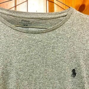Polo by Ralph Lauren Heather Gray Long Sleeve Tee - Medium